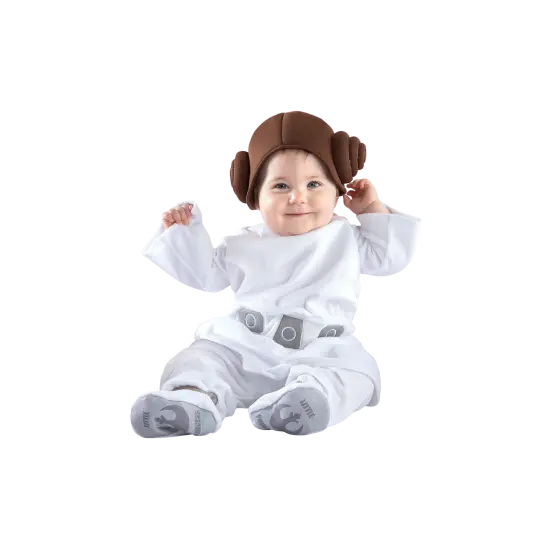 Infant Princess Leia Costume, White Star Wars Baby Outfit {1}