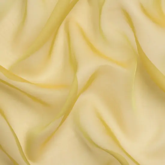 1 Yard Chiffon Like Silk Voile 54" Wide Citron Iridescent Fabric for Dresses & Skirts {1}