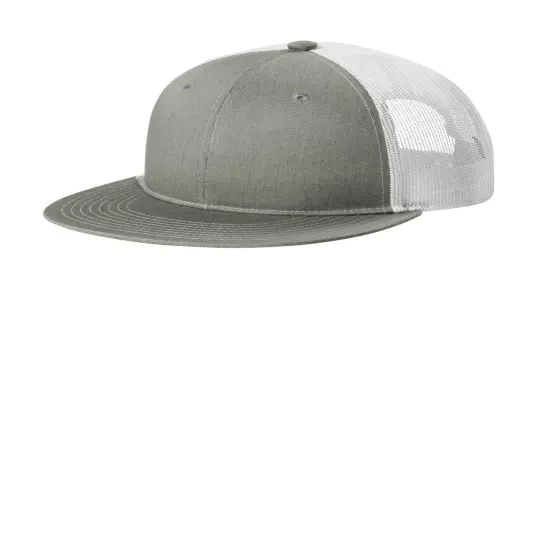 Port Authority&reg; Snapback Flat Bill Trucker Cap Heather Grey/ White {1}