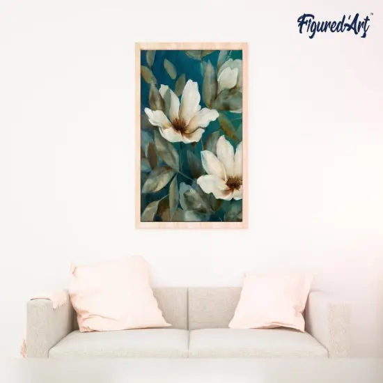 Figured'Art Paint by Numbers Kit for Adults Vase of Peonies 16"x20" - Craft Art Painting DIY Kit Rolled Canvas without frame {4}