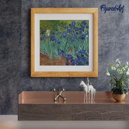 Figured'Art Paint by Numbers for Adults with Frame Van Gogh Iris 16"x20" - Craft Art Painting DIY Kit Canvas Already Stretched on a Wooden Frame {4}