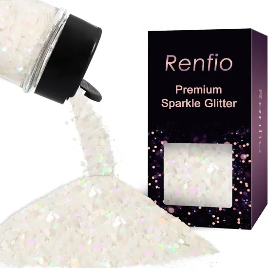 Holographic White Glitter,1.76oz/50g Iridescent Mermaid {1}