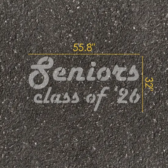 Disco Class of Parking Space Stencil | High School Senior Parking Spot Stencil | Reusable Stencil | Stencil Ease | {5}