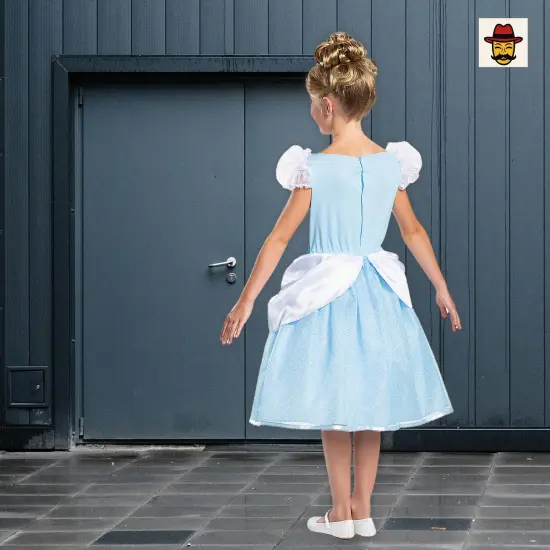 Kids Classic Disney Cinderella Princess Costume with Cameo and Peplum {4}