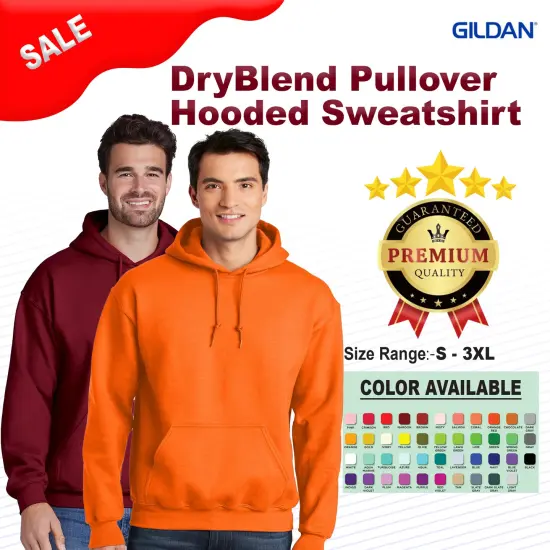 Gildan&reg; DryBlend Pullover Hooded Long Sleeve Sweatshirt Ash {2}