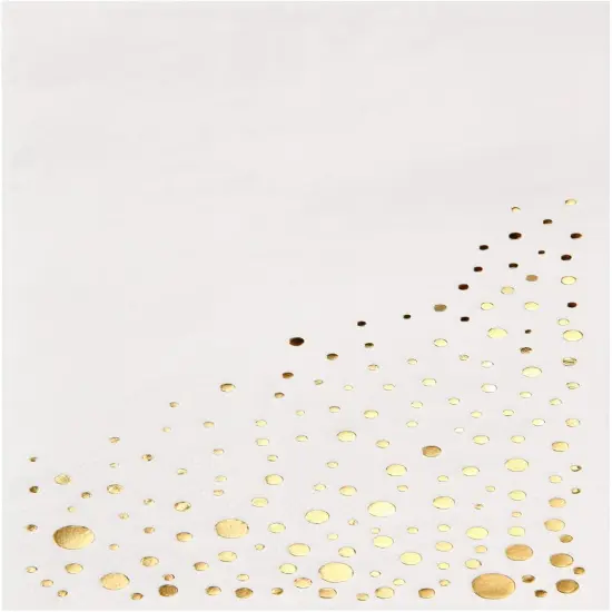 Stylish Gold Dinner Napkins, 100 Pack of White and Gold Napkins, Disposable 7.5 x 4.25 Inch Gold Napkins for Party, Gold Party Napkins, Disposable Dinner Napkins, Wedding Napkins, Gold Paper Napkins {5}