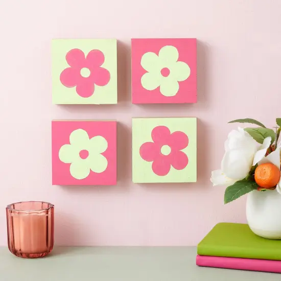 Bright Creations Unfinished MDF Wood Blocks for Crafts, 1 In Thick Wooden Square Blocks (4x4 In, 4 Pack) Brown {3}