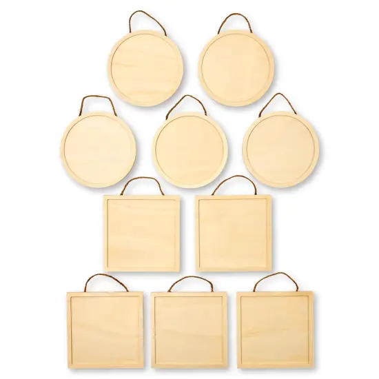 Martha Stewart&trade; 6" x 6" Plywood Plaques - 10 pc. - 68532 {1}