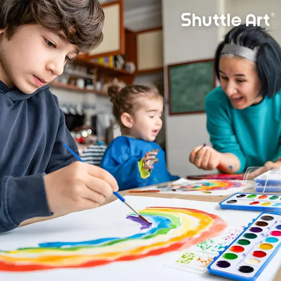 16 Colors Watercolor Paint Set Bulk, Pack of 24, Watercolor Paint Set with Paint Brushes for Kids and Adults, Washable Paint for Classroom, Parties, Kindergarten and Art Activities {5}