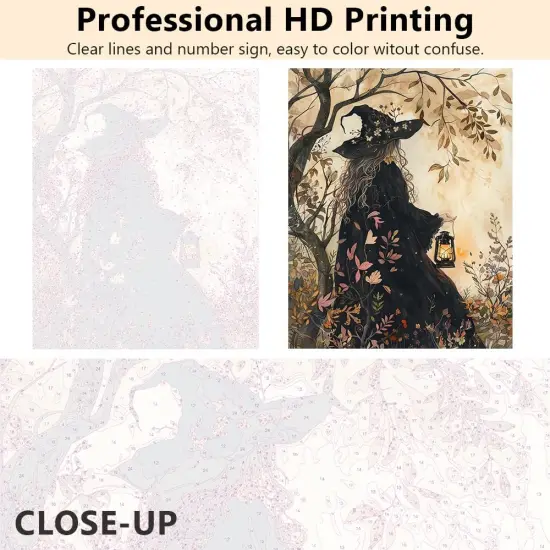 Paint by Numbers Kit for Adults, Forest Witch Paint by Numbers DIY Painting by Numbers for Adults Adults' Paint-by-Number Kits Witch Color by Numbers Crafts for Adults, 16 x20 Inch {5}