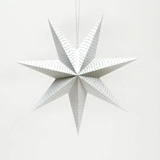 Handmade Paper Star 46 Cm (Dia) - White {2}