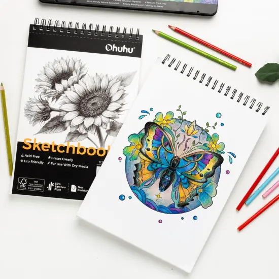 Ohuhu Sketchbook, 9" x 12" &ndash; 100 Sheets (79lb/110gsm) {6}