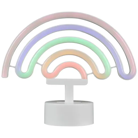 Northlight LED Rainbow Neon Table Light - 8" - Multicolor {3}
