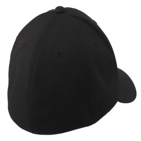 Sport-Tek&reg; Flexfit Solid Performance Cap Black {2}