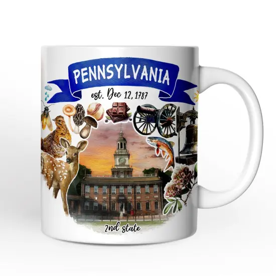 Artistic Pennsylvania State Themes and Landmarks Mug {3}