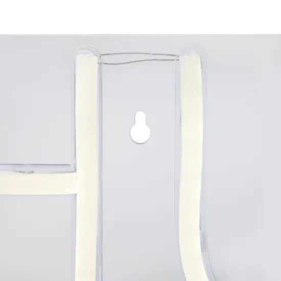 Northlight LED Hustle Neon Lighted Wall Sign - 20" - White {7}