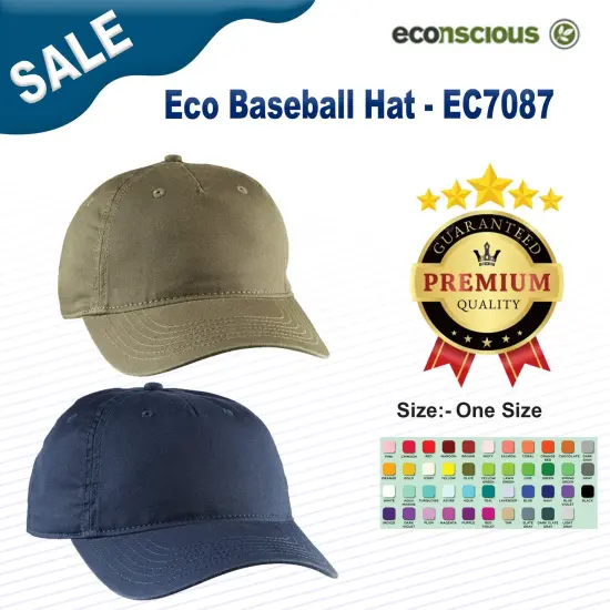 econscious&reg; Eco Baseball Hat BLACK {2}
