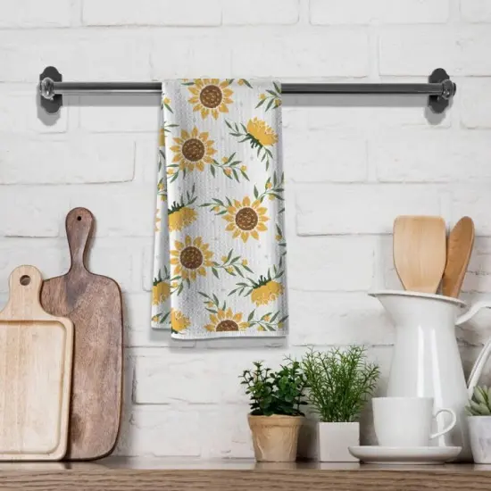 Funny Kitchen Towels,Sunny Sunflower Dishcloth,16x24 Inch Spring Summer Flora Napkin,Absorbent Microfiber Hand Towel,Tea Rags for Decor,Gifts for Hostess Mom New Home Women Housewarming {3}