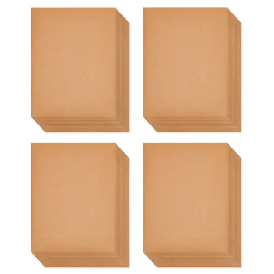 48 Pack Kraft Paper Sticker Paper, Full Sheet Printable Brown Labels (8.5x11 In) {6}