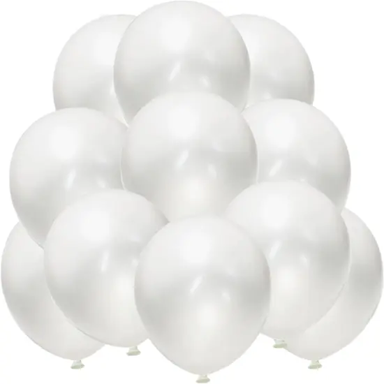 Pearl White Balloons 12 Inch 50PCS Matte Round Pearlized Latex for Wedding Birthday Christmas Baby Shower Anniversary Backdrop Theme Party Arch Decorations {1}