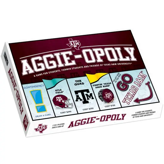 Late For The Sky: Aggie-Opoly - Texas A&M University Themed Family Board Game, Opoly-Style, Traditional Play Or 1 Hr Version, Ages 8+, 2-5 Players {5}