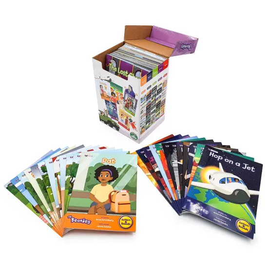 Junior Learning: The Beanies Diversity - Boxed Set - Hi-Lo Decodables, 60 Book Library, Phases 2-6, Week-By-Week Progression, Kids Reading Development {6}