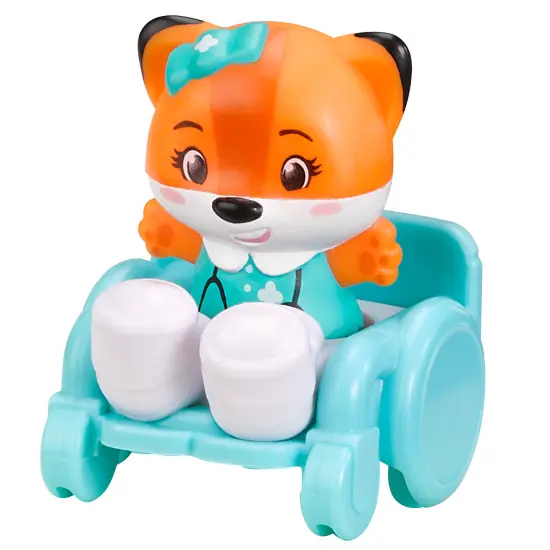 Timber Tots: Care Center - 9pc Medical toy Playset, Fox Animal Figurine, Open & Real X-Ray Room & Operating Table, Pop-Up Feature, Kids-Toddler 18Mo+ {6}