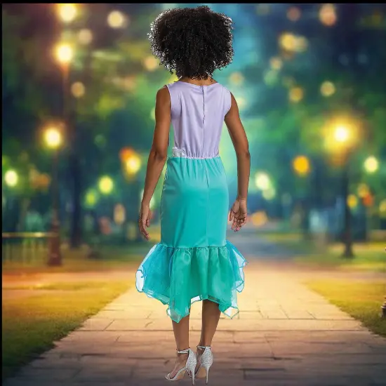 Womens Classic Ariel Mermaid Costume Live Action Disney Dress Large 12&ndash;14 {5}