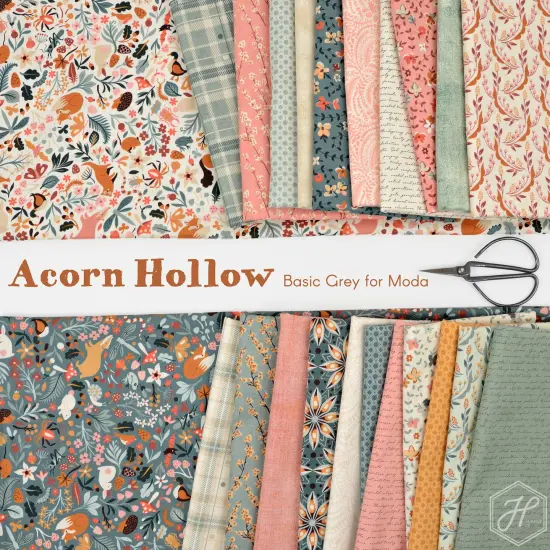 Spiced Florals in Eucalyptus (30762 19) | Acorn Hollow | BasicGrey | Moda {2}