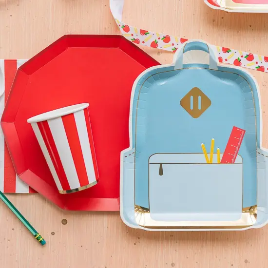 CHERRY RED SIGNATURE CABANA STRIPE CUPS {3}