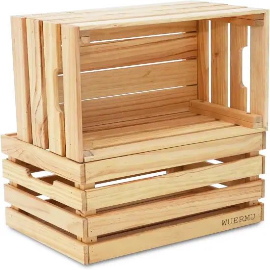 Wooden Crates are Suitable for Storage, Milk Crates, Wine Crates, toy Crates, Display and Decoration, Camping, and Other Purposes. They are Sturdy and Durable {2}