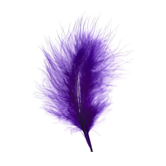John Bead 4-6in Marabou Feathers (3 Headers, 18g) Purple {1}