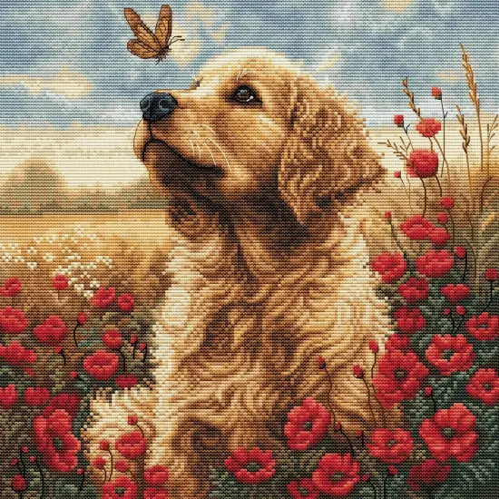 Meeting in the Flowering Field BU5073L Counted Cross-Stitch Kit {1}