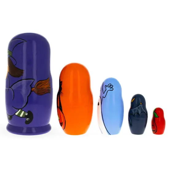 Halloween Girl Wooden Nesting Dolls 5.75 Inches {4}