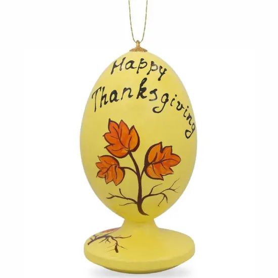 Thanksgiving Turkey in Autumn Wooden Christmas Ornament {4}