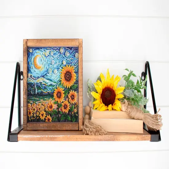 Bead embroidery kit - Sunflowers in night's embrace {3}