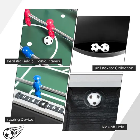 48" Competition Sized Home Recreation Wooden Foosball Table {4}