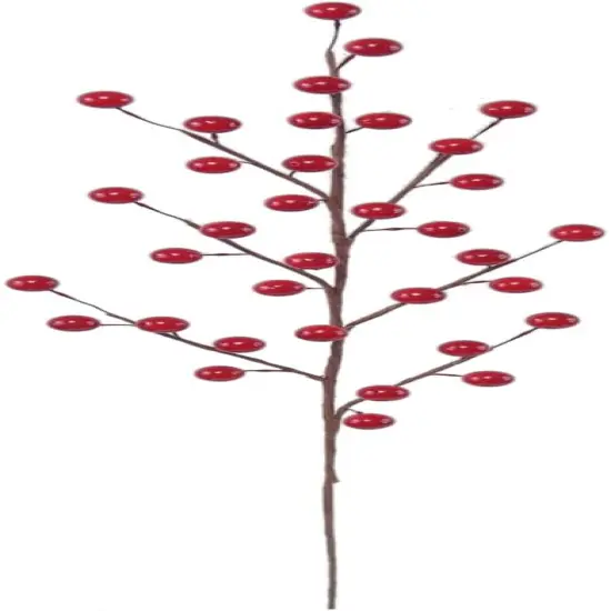 Set of 48: Red Holly Berry Stems with Lifelike Berries | 19-Inch | Festive Holiday Decor | Trees, Wreaths, & Garlands | Christmas Picks | Home & Office Decor - 2024 Christmas Collection, Floral Home by Artificial Flowers {5}