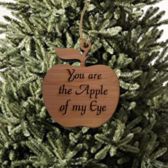 You are the Apple of my Eye CEDAR Ornament {3}