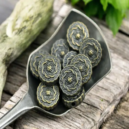 *50* 10mm Antique Bronze Coin Beads {2}