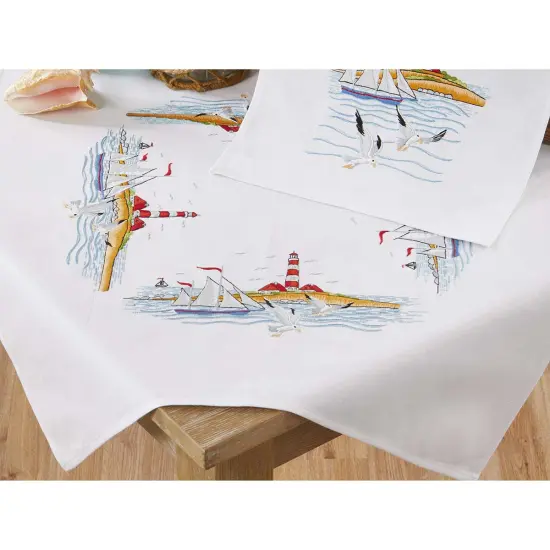 HerrschnersCoastline Table Topper Stamped Embroidery Kit Multi {1}