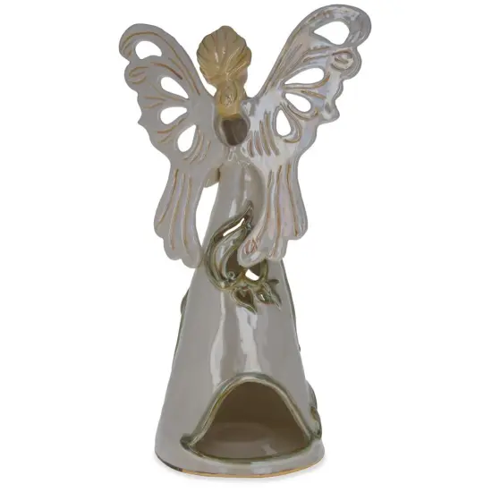 Guardian Angel Ceramic Figurine 14 Inches {4}