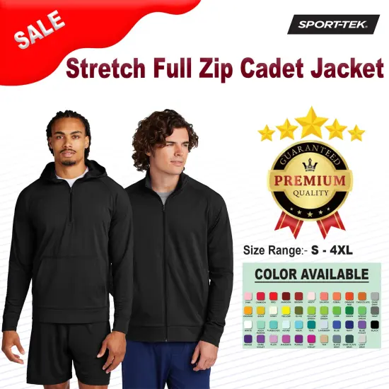 Sport-Tek&reg; Stretch Full-Zip Cadet Jacket For Adult Charcoal grey {2}