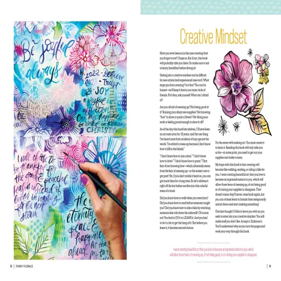 Funky Florals: A Bend-the-Rules Approach to Making Bright, Bold & Beautiful Flower Art with Watercolor, Acrylics, Markers & More - 12 Mixed-Media Projects {6}