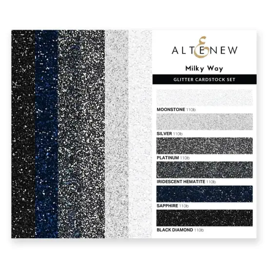 Glitter Gradient Cardstock Set - Milky Way (6 Colors, 24 sheets) {1}
