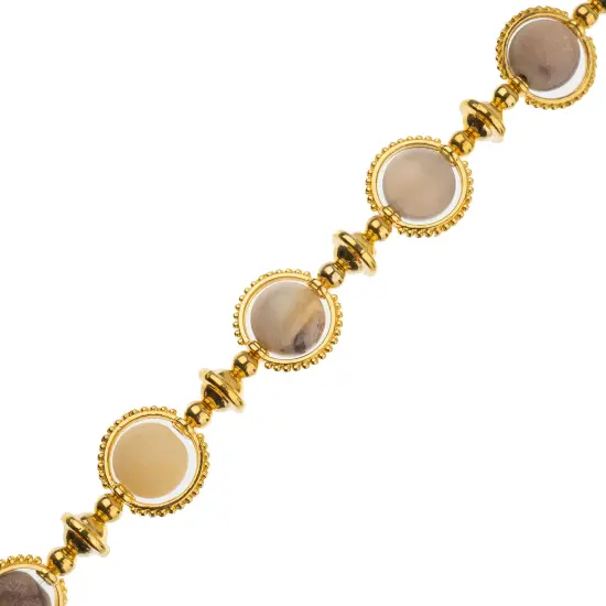 John Bead 10mm Solar System Universe Galaxy 7" Bead Strand Saturn {1}