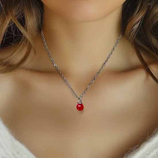 Wrapables Round 10mm Round No Holes Faux Pearls, Imitation Pearls for Jewelry Making (Set of 50), Red {4}