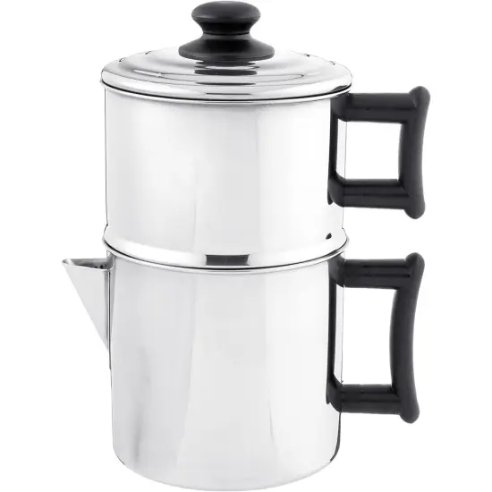 Shetler's Non-Electric Drip Coffee Maker, Classic Manual Coffee Brewing, Durable Stainless Steel, Perfect for Camping, Outdoors and Home Use {1}