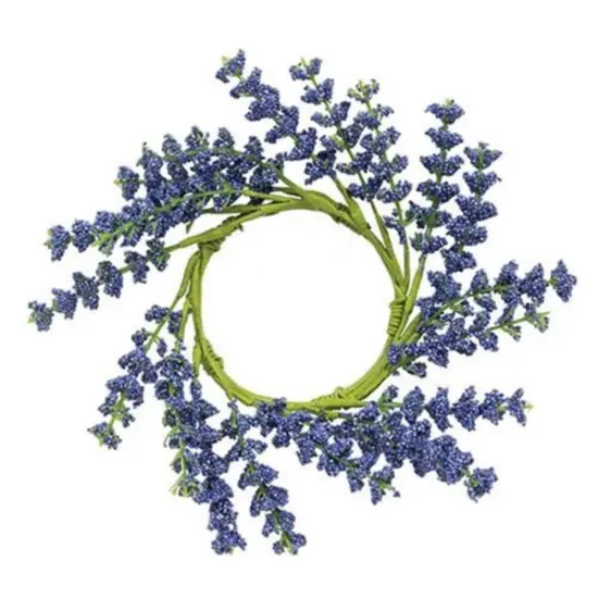 Blue Astilbe Candle Ring 3" {1}