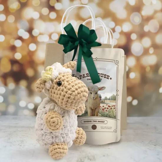 Hearth & Harbor Amigurumi Crochet Kit for Beginners Sherry the Sheep {4}